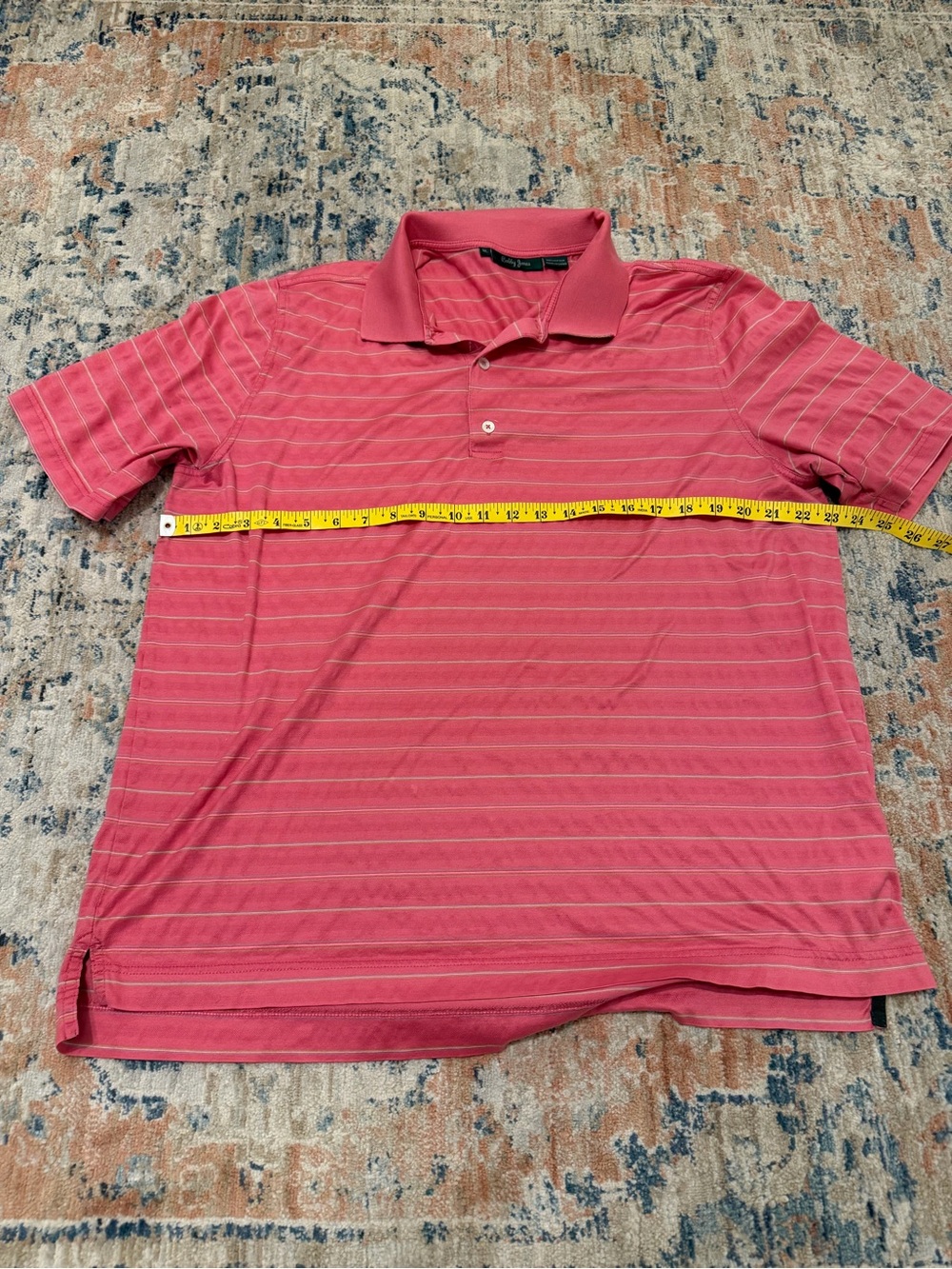 Bobby Jones Pink Striped Polo Shirt
